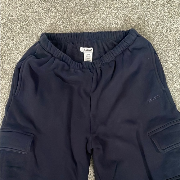 Garage Navy Blue Cargo Sweats - Picture 2 of 3